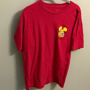 Disney/ Vans collab Red T-Shirt with Mickey Graphic